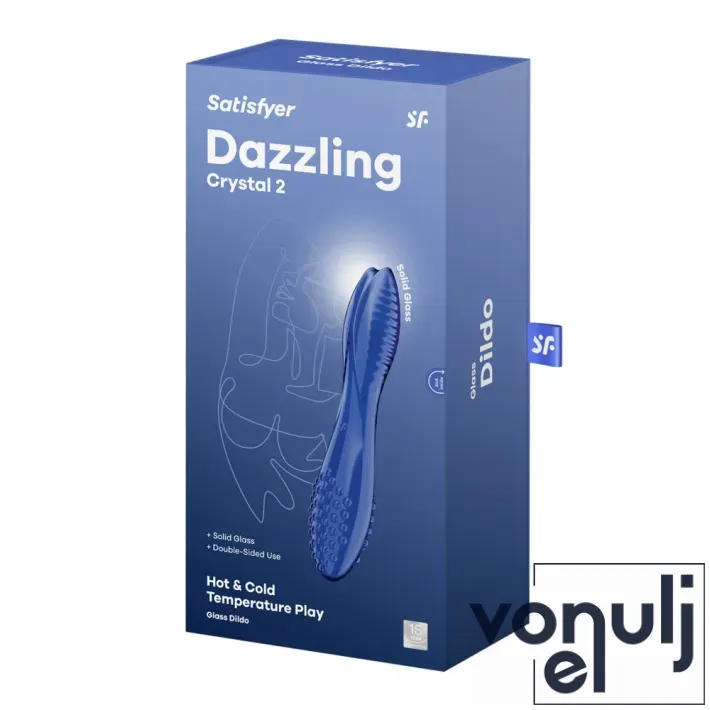 Nonfiguratív dildó Satisfyer Dazzling Crystal 2 - üveg, vízálló