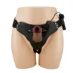 Strapon vibrátor hámmal Pretty love Stark Harness Briefs Brown - 17,5 cm dildóval