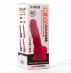 X-MEN élethű dildó 6.5" Colours Pleasure Black - Közepes méretű, herékkel, letapasztható, fekete, szilikon (17 cm)