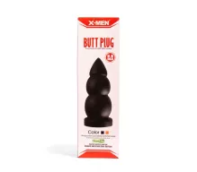X-MEN fenékdugó 9.6 inch Butt Plug Black - fekete színben, letapasztható, PVC, 24 cm