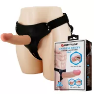 Strapon dildó hámmal Pretty love Stark Harness Briefs Flesh - 17,5 cm dildóval