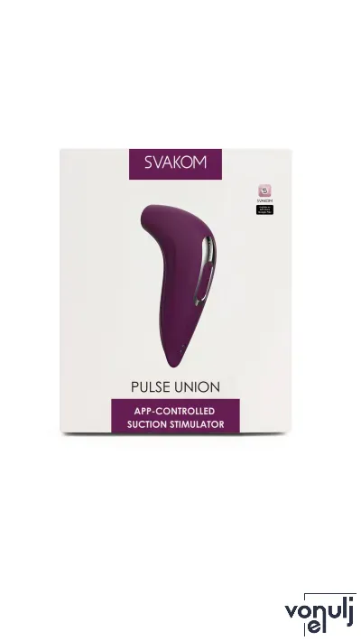 SVAKOM léghullámos csiklóizgató Pulse Union - lila színben, okos, ingyenes applikációval, vízálló, akkumulátoros