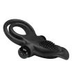 PRETTY LOVE péniszgyűrű Vibrant Penis Ring Black - fekete színben, vibrációs funkcióval, csiklóizgatóval, vízálló, elemes