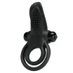PRETTY LOVE péniszgyűrű Vibrant Penis Ring Black - fekete színben, vibrációs funkcióval, csiklóizgatóval, vízálló, elemes