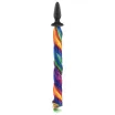 NS NOVELTIES fenékdugó Unicorn Tails Rainbow - szivárvány és fekete színben, unicornis farokkal, 10,5 cm fenékdugóval, vízálló, szlikon