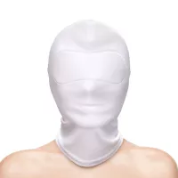 NS NOVELTIES BDSM maszk Fetish&Fashion Closed Hood - fehér színben, teljesen zárt, BDSM szex kelléke