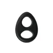 RENEGADE péniszgyűrű Romeo Soft Ring Black - fekete színben, vízálló, vibráció nélküli