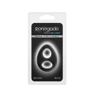 RENEGADE péniszgyűrű Romeo Soft Ring Black - fekete színben, vízálló, vibráció nélküli