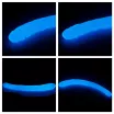 LOVETOY kétvégű dildó Lumino Play Double Dildo - áttetsző, sötétben kéken világító, hajlítható, vízálló, TPE ( 37 cm )