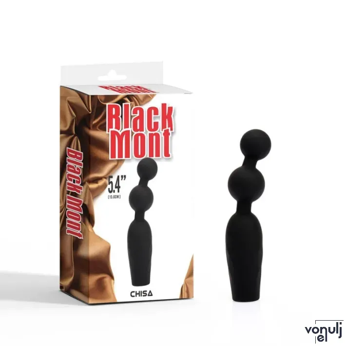 CHISA NOVELTIES análbot Vibrating Booty Beads - fekete színben, vibrációs funkcióval, vízálló, akkumulátoros, (13,6 cm)