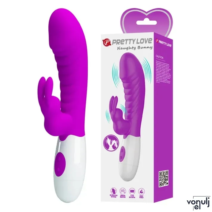 Csiklóizgatós g pont vibrátor Pretty Love Naugthy Bunny Purple I - elemes