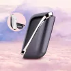 SATISFYER léghullámos csiklóizgató Pro Traveler - fekete-fehér-arany színben, vízálló, akkumulátorral