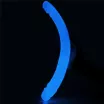 LOVETOY kétvégű dildó Lumino Play Double Dildo - áttetsző, sötétben kéken világító, hajlítható, vízálló, TPE ( 37 cm )