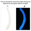 LOVETOY kétvégű dildó Lumino Play Double Dildo - áttetsző, sötétben kéken világító, hajlítható, vízálló, TPE ( 37 cm )