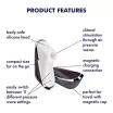 SATISFYER léghullámos csiklóizgató Pro Traveler - fekete-fehér-arany színben, vízálló, akkumulátorral