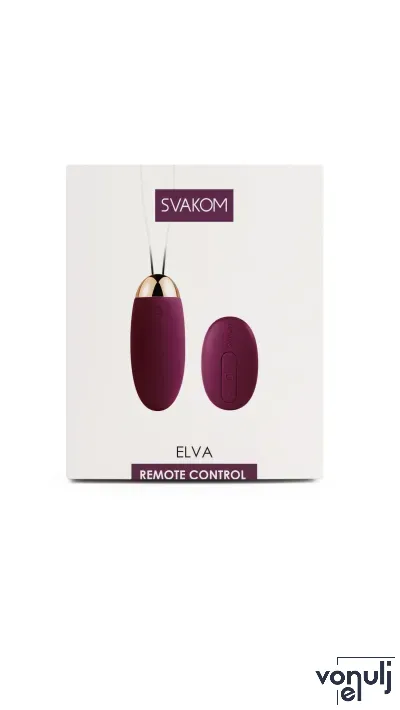 SVAKOM vibrációs tojás Elva Violet - lila színben, vízálló, akkumulátoros, távirányítóval