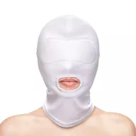 NS NOVELTIES BDSM maszk Fetish&Fashion Mouth Hood - fehér színben, szájnál nyitott szopóálarc, BDSM szex kelléke