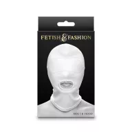NS NOVELTIES BDSM maszk Fetish&Fashion Mouth Hood - fehér színben, szájnál nyitott szopóálarc, BDSM szex kelléke