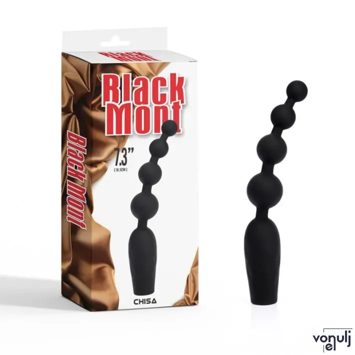 CHISA NOVELTIES análbot Vibrating Bumpy Bead - fekete színben, vibrációs funkcióval, vízálló, akkumulátoros, (18,5 cm)
