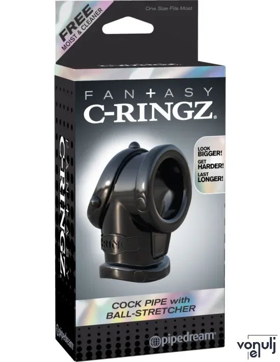 Péniszmandzsetta herepánttal Pipedream Fantasy C-Ringz