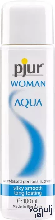 PJUR intim síkosító Woman Aqua Bottle 100 ml - hölgyeknek,vízbázisú,érzékeny bőrre is,olaj,zsír,illat- és ízmentes,óvszerhez és segédeszközhöz is