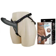 Strapon dildó hámmal Pretty Love Landon Black - vízálló, 24,9 cm