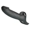 Strapon dildó hámmal Pretty Love Landon Black - vízálló, 24,9 cm