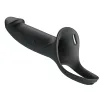 Strapon dildó hámmal Pretty Love Landon Black - vízálló, 24,9 cm