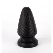 X-MEN fenékdugó 9,8" Butt Plug L - fekete színben, stimuláló felszínnel, vízálló, letapasztható, PVC, 25 cm