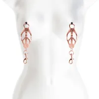 NS NOVELTIES mellbimbó csipesz Bound Nipple Clamps C3 Rose Gold - rózsaarany színben, BDSM szex kelléke