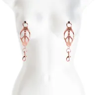 NS NOVELTIES mellbimbó csipesz Bound Nipple Clamps C3 Rose Gold - rózsaarany színben, BDSM szex kelléke