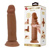 Élethű műpénisz Pretty Love Quentin Brown - vízálló,18,4 cm