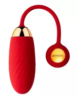 SVAKOM vibrációs tojás Ella Neo - piros színben, vízálló, okos, akkumulátoros, ingyenes applikációval