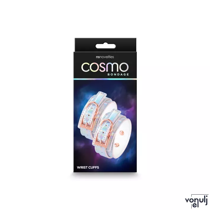 NS NOVELTIES bilincs Cosmo Bondage Wrist Cuff Rainbow - hologramos szivárvány színben, csuklóra helyezhető
