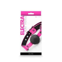 NS NOVELTIES szájpecek Electra Ball Gag Pink - rózsaszín színben, fetish játékokhoz