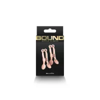 NS NOVELTIES mellbimbó csipesz Bound Nipple Clamps C1 Rose Gold - rózsaarany színben, BDSM szex kelléke