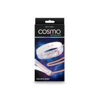 NS NOVELTIES nyakpánt és póráz Cosmo Bondage Collar and Leash Rainbow - hologramos szivárvány színben, fetish játék kelléke
