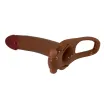 Strapon vibrátor hámmal Pretty love Bradden - 23 cm dildóval