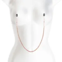 NS NOVELTIES mellbimbó csipesz Bound Nipple Clamps DC3 Rose Gold - rózsaarany színben, csúszkával állítható,lánccal, BDSM szex kelléke