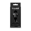NS NOVELTIES fenékdugó Crystal Gem Black - üveg, fekete színben, drágakő alakú talppal, vízálló (8.9 cm)