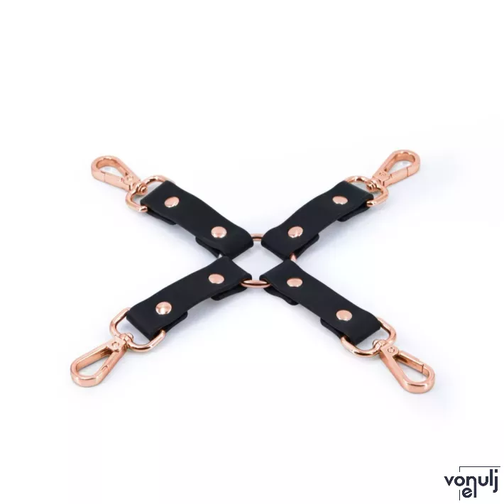 NS NOVELTIES rögzítő Bondage Couture Hog Tie Black - fekete színben