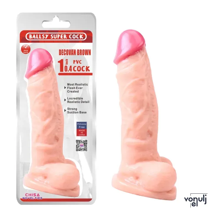 Műpénisz Chisa novelties DeCovan Brown 10.4" Dildo - 27 cm