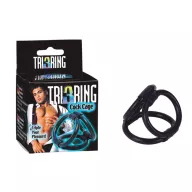 SEVEN CREATIONS pénisz és heregyűrű Tri Ring Cock Cage Black - fekete színben, vízálló, vibráció nélküli