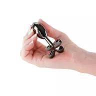 NS NOVELTIES anál plug Rear Assets Clover Gunmetal - sötétszürke színben, fém, vízálló, (9,2 cm)