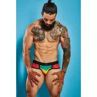 CUT4MEN erotikus férfi alsó Mixed Jockstrap Rainbow XL - szivárvány színben, XL méretben