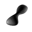 SATISFYER fenékdugó Trendsetter Black - fekete színben, vibrátoros, okos, vízálló, akkumulátoros, ingyenes applikációval