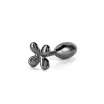 NS NOVELTIES anál plug Rear Assets Clover Gunmetal - sötétszürke színben, fém, vízálló, (9,2 cm)