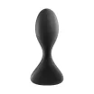 SATISFYER fenékdugó Trendsetter Black - fekete színben, vibrátoros, okos, vízálló, akkumulátoros, ingyenes applikációval