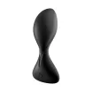 SATISFYER fenékdugó Trendsetter Black - fekete színben, vibrátoros, okos, vízálló, akkumulátoros, ingyenes applikációval