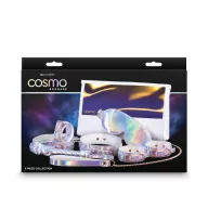 NS NOVELTIES kötöző szett Cosmo Bondage Kit Rainbow - nyakörv és póráz, szemmaszk, bokabilincs, csuklóbilincs, korbács, hologramos szivárvány színben